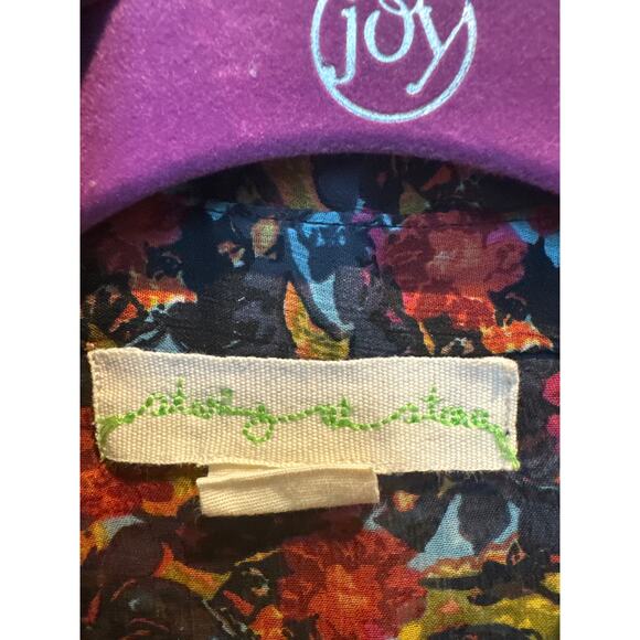 Staring at Stars Anthropologie Long Sleeve Button Front Sheer Top Women's Size S - Picture 4 of 6